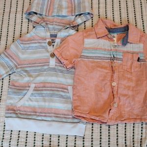 2 piece baby B'gosh shirt/sweatshirt set